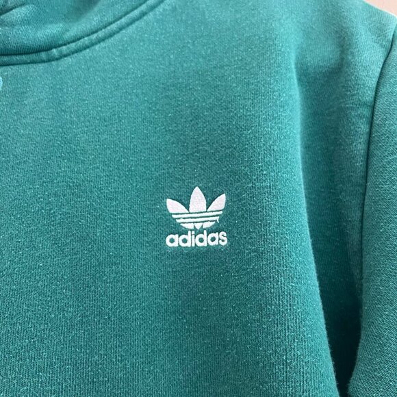Adidas Original Essential Hoodie in forest green, Size Large - Picture 3 of 8